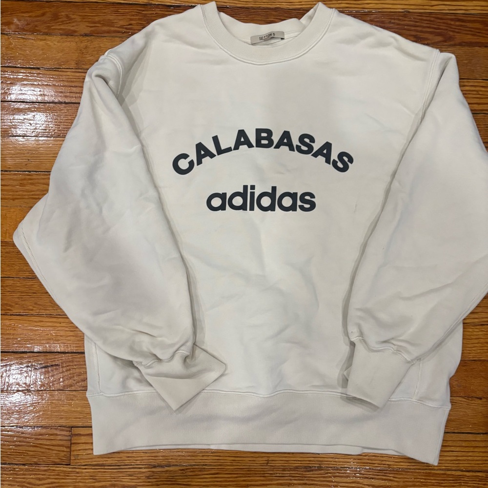 Adidas Cream Crewneck Men's Sweater